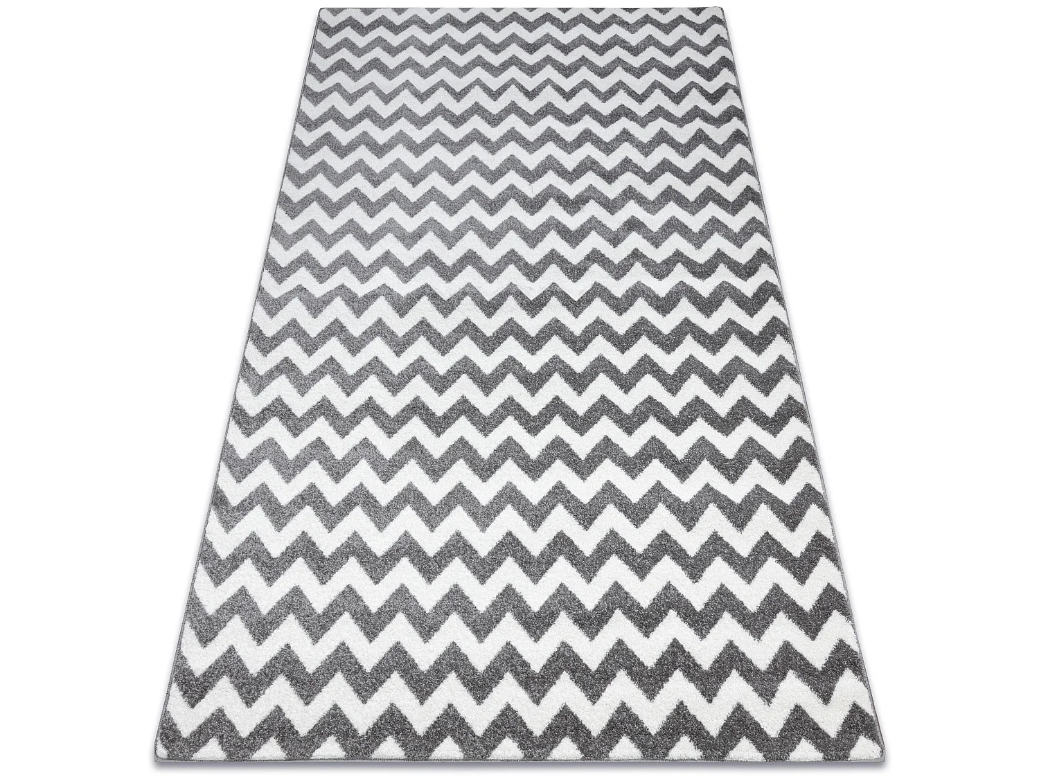 Tapis SKETCH - F561 gris et blanc - Zigzag 140x190 cm