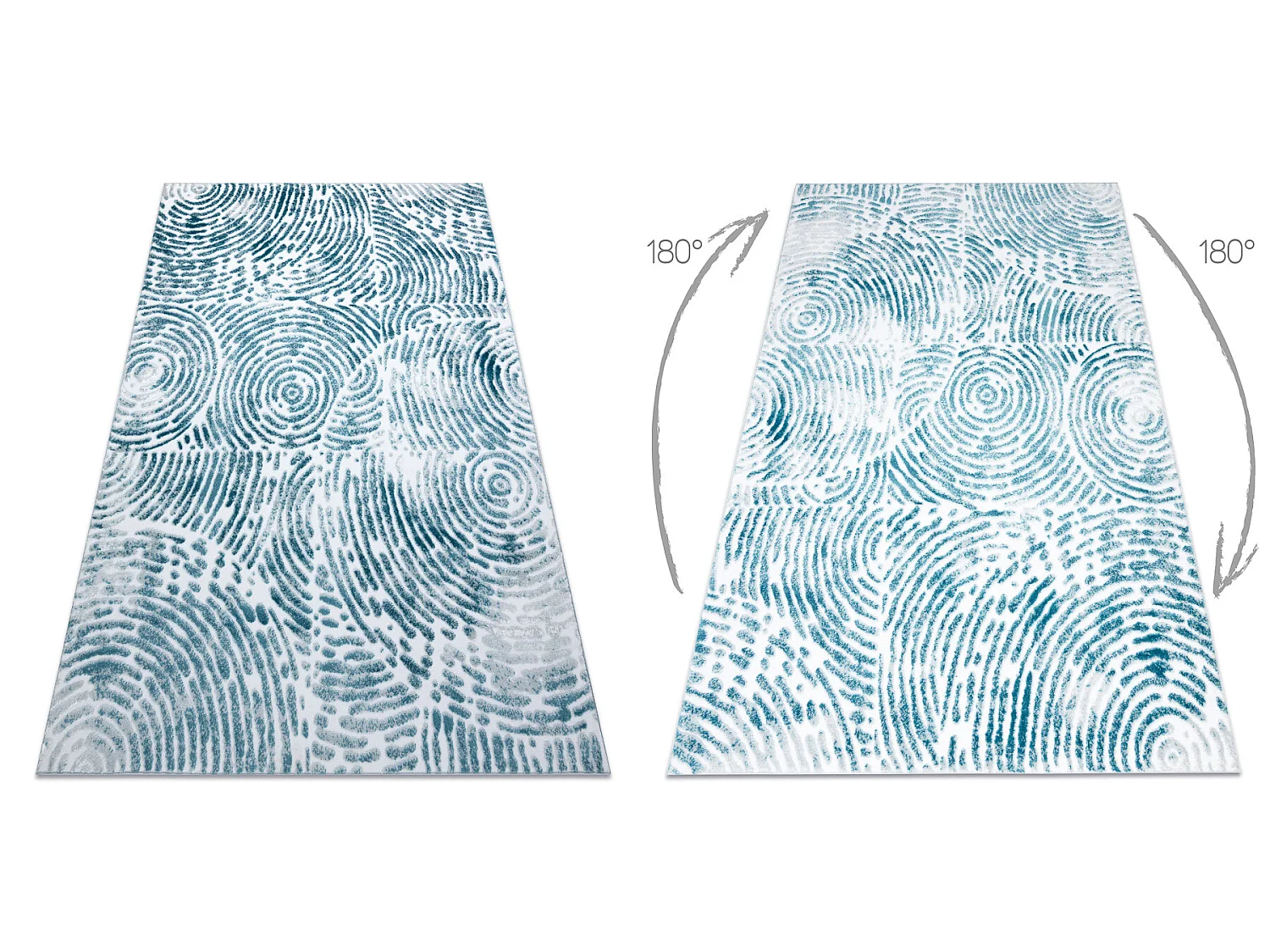 Tapis MEFE moderne 8725 cercles Empreinte digitale - Structural deux n 140x190 cm