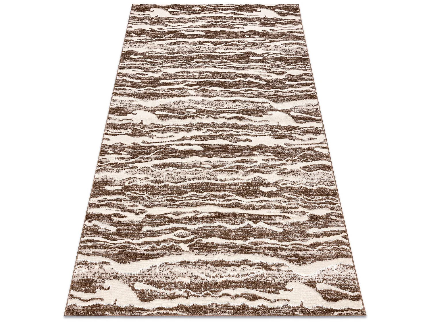 Alfombra MEFE moderna 8761 Olas - Structural dos niveles de vellón be 140x190 cm