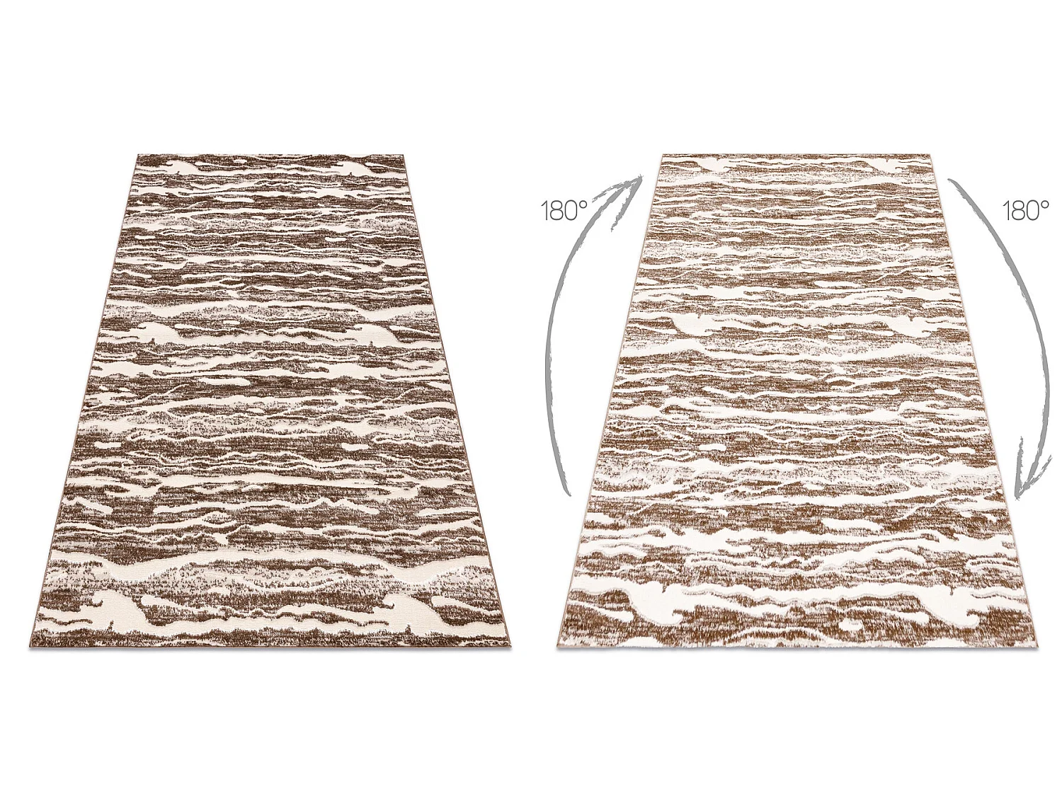 Alfombra MEFE moderna 8761 Olas - Structural dos niveles de vellón be 140x190 cm