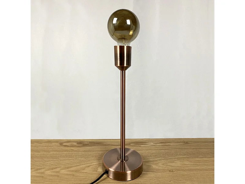 Lampe à poser en métal brossé et cuivré rose gold - DAIR 2314