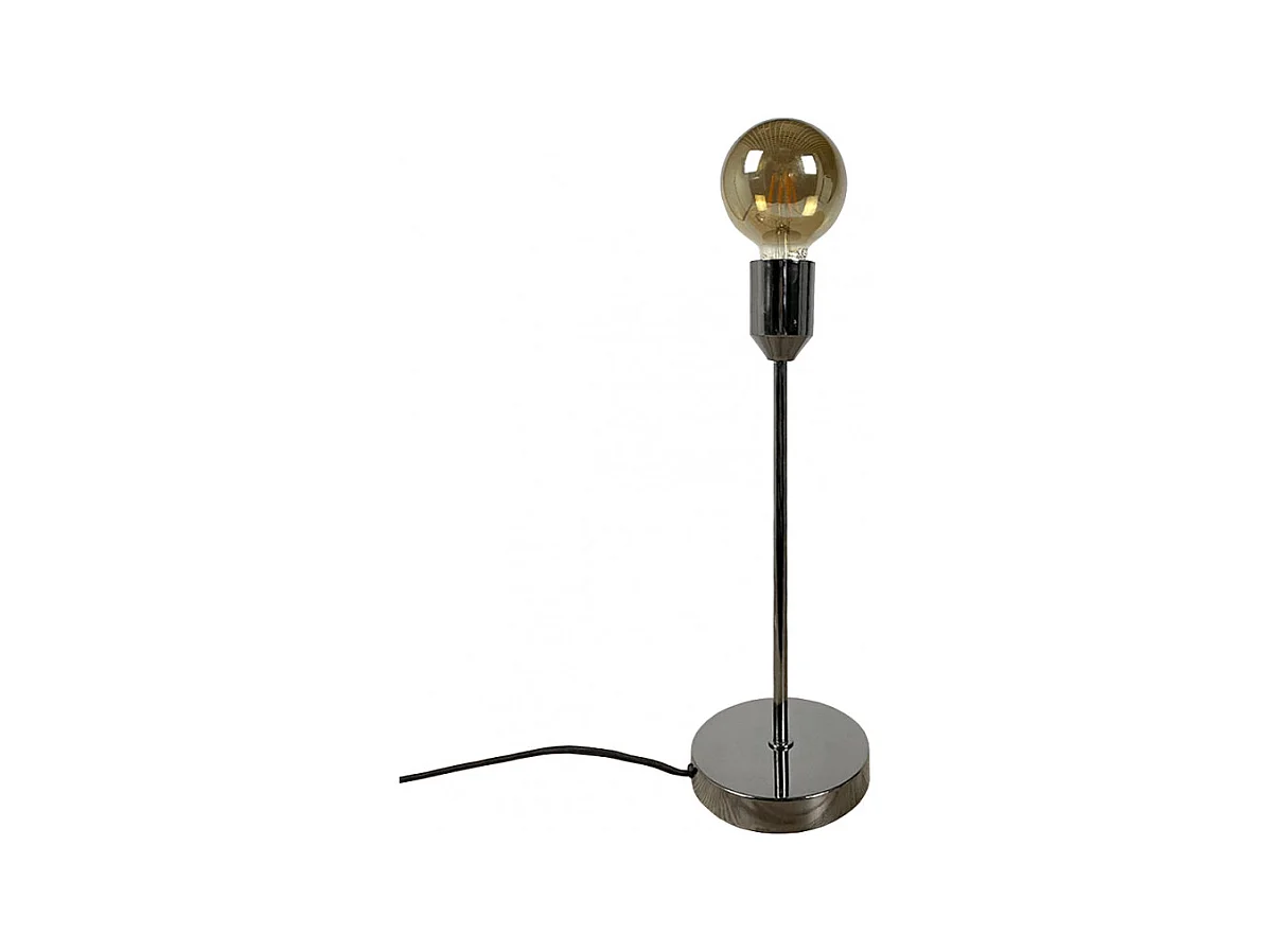 Lampe à poser en métal brossé chromé - DAIR 2307