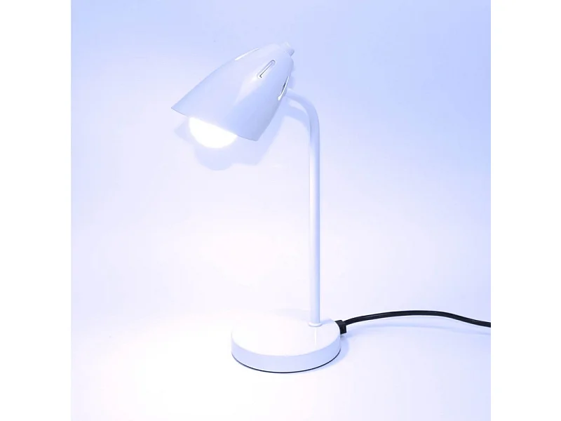 Lampe de bureau 30 cm en métal blanc laqué - LUXO