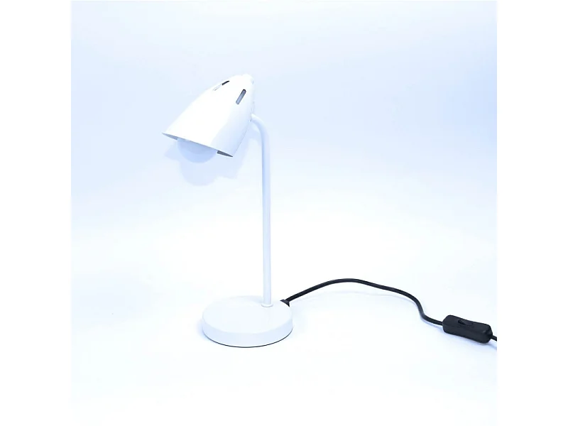 Lampe de bureau 30 cm en métal blanc laqué - LUXO