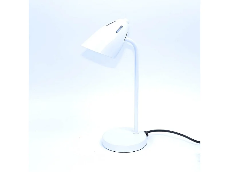 Lampe de bureau 30 cm en métal blanc laqué - LUXO