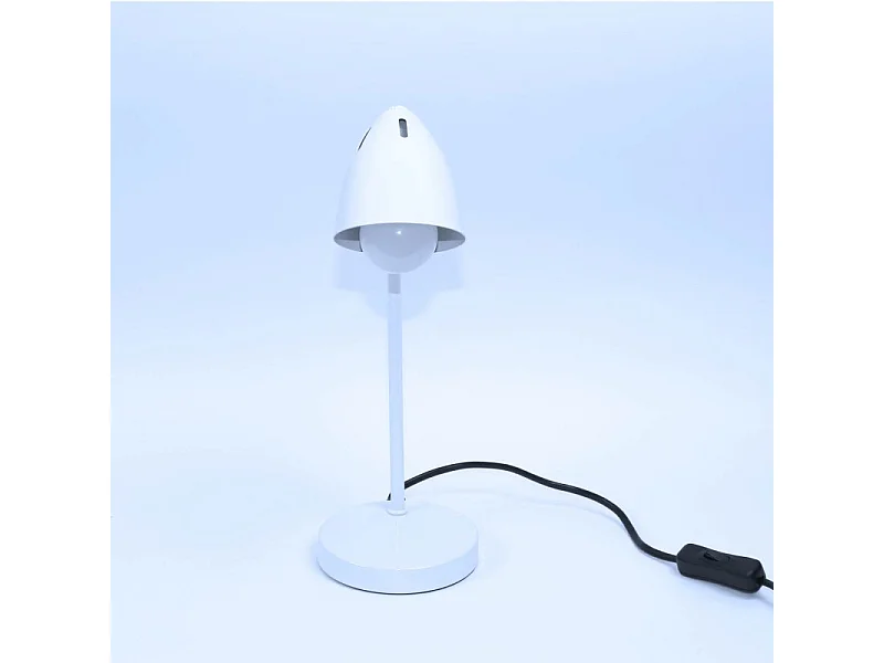 Lampe de bureau 30 cm en métal blanc laqué - LUXO