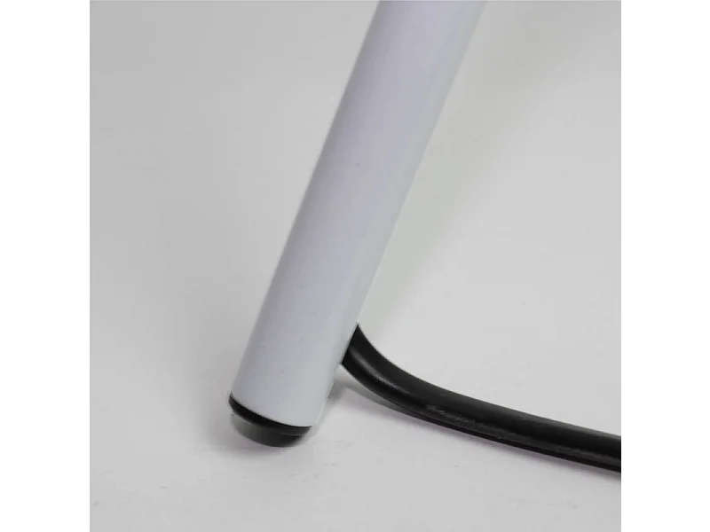 Lampe 53 cm abat-jour suspendu et trépied métal blanc - CAMPANA