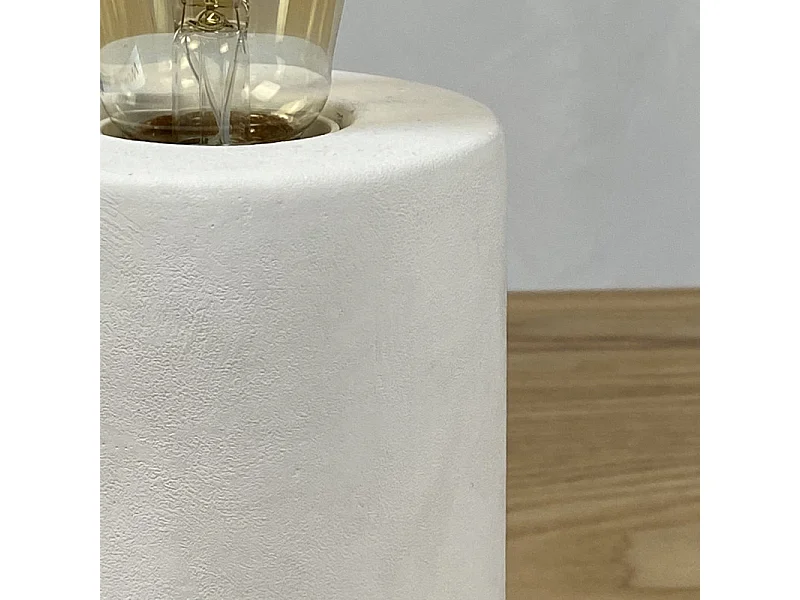Lampe de chevet en béton blanc H12 cm - CALO 4969