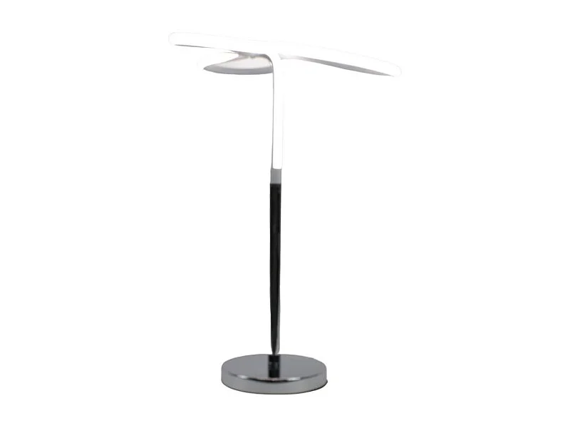 Lampe LED 66 cm design trèfle pied métal chromé - CLOVER