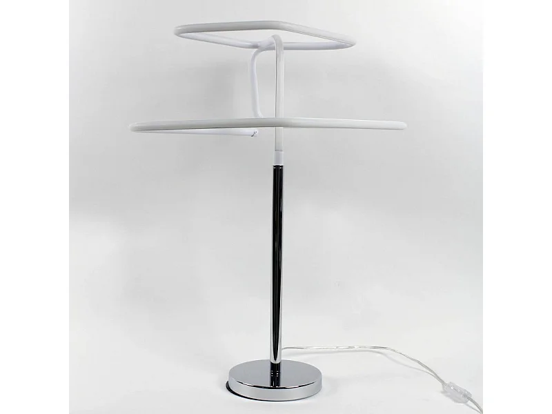 Lampe LED 63 cm design abstrait pied métal chromé - DIAMOND