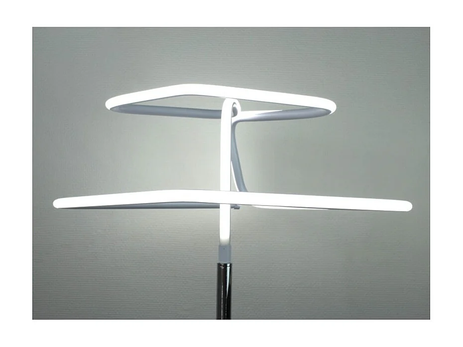 Lampe LED 63 cm design abstrait pied métal chromé - DIAMOND