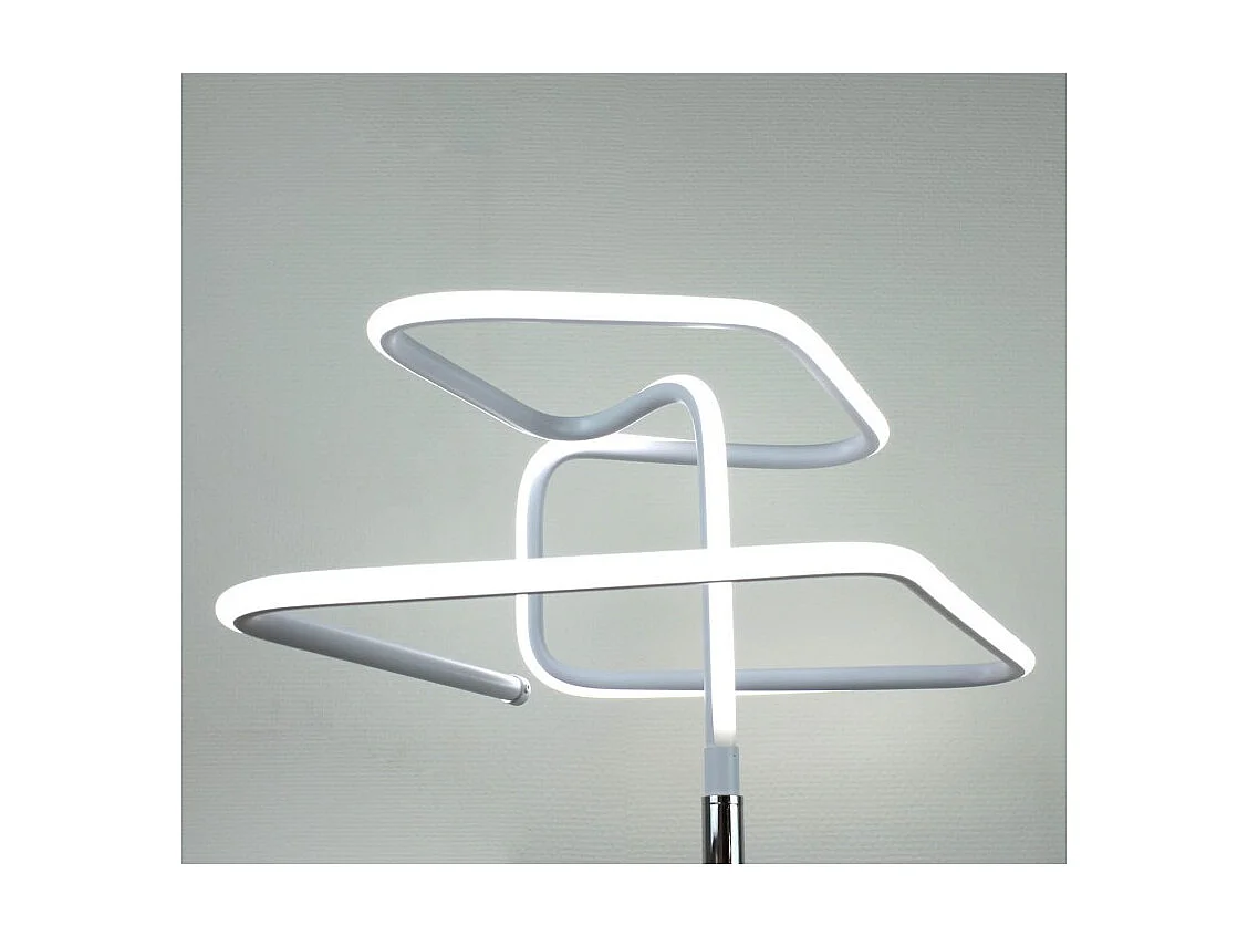 Lampe LED 63 cm design abstrait pied métal chromé - DIAMOND