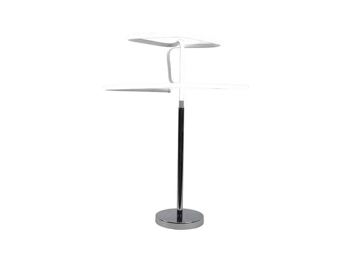 Lampe LED 63 cm design abstrait pied métal chromé - DIAMOND