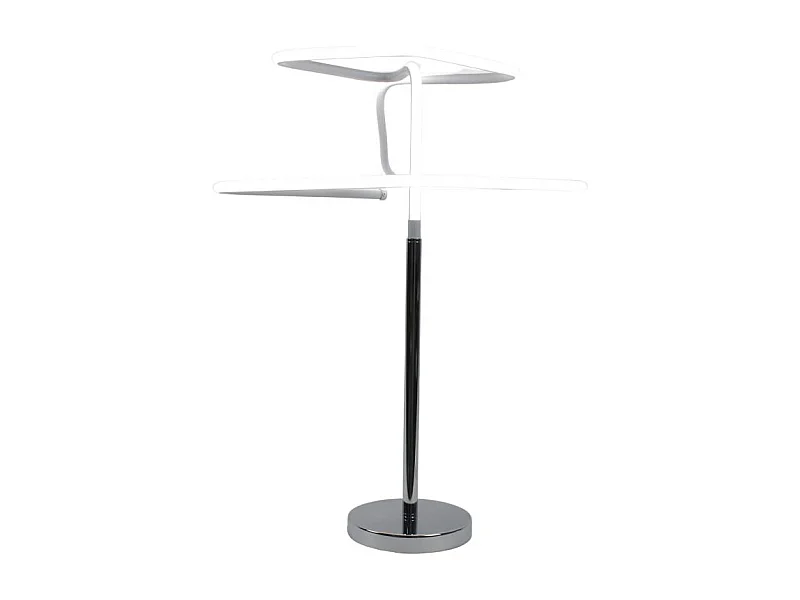 Lampe LED 63 cm design abstrait pied métal chromé - DIAMOND