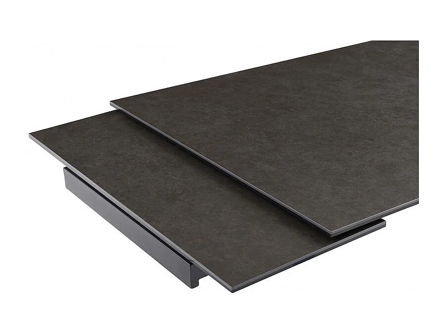 Table extensible 160/240 cm céramique gris foncé pied luge - UTAH 02