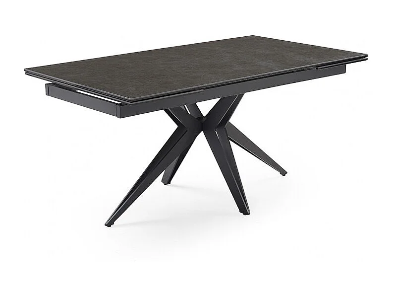 Table extensible 160/240 cm céramique gris foncé pied étoile - UTAH 06