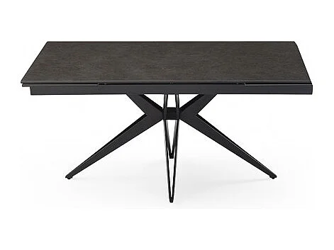 Table extensible 160/240 cm céramique gris foncé pied étoile - UTAH 06