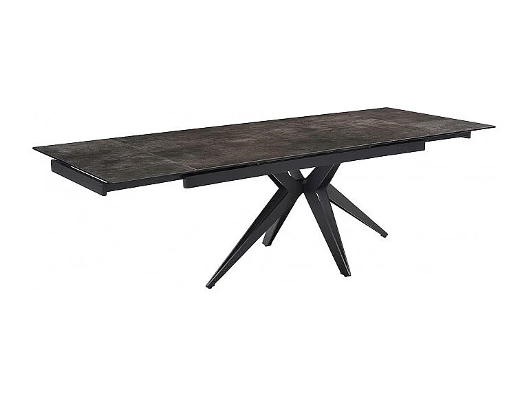 Table extensible 160/240 cm céramique gris vieilli pied étoile - MAINE 06