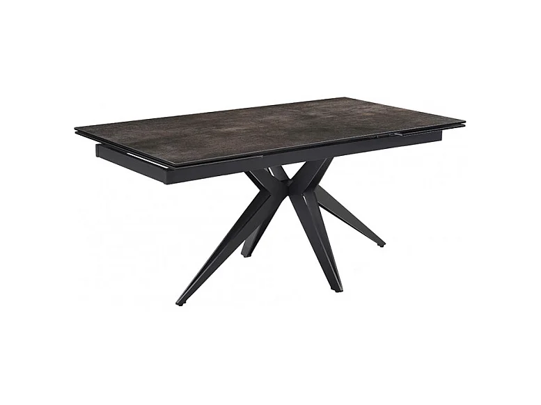 Table extensible 160/240 cm céramique gris vieilli pied étoile - MAINE 06