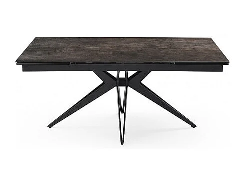 Table extensible 160/240 cm céramique gris vieilli pied étoile - MAINE 06