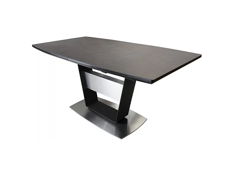 Table extensible 160 à 210 cm céramique gris pied central - DIVINE