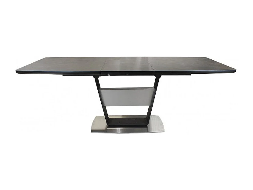 Table extensible 160 à 210 cm céramique gris pied central - DIVINE