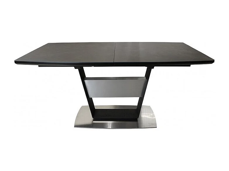 Table extensible 160 à 210 cm céramique gris pied central - DIVINE