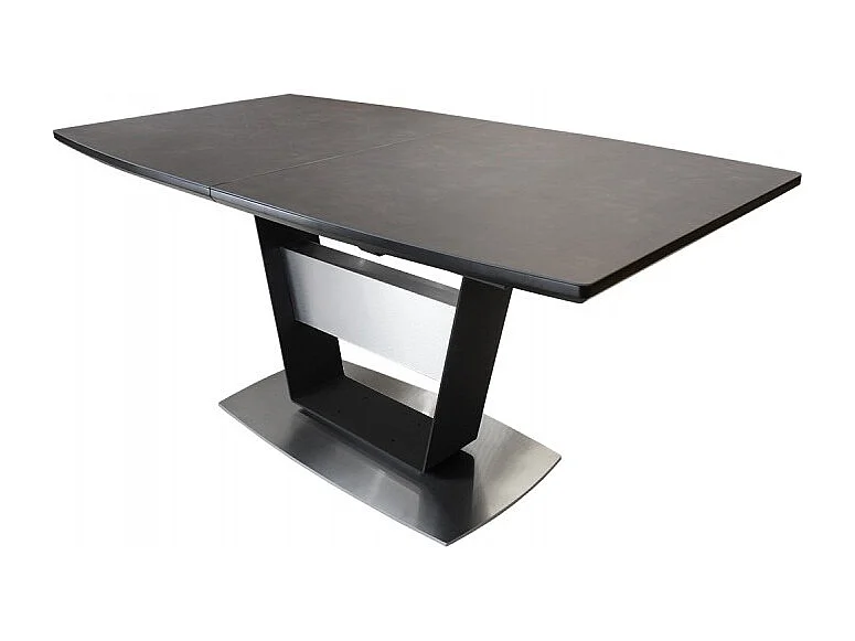 Table extensible 160 à 210 cm céramique gris pied central - DIVINE