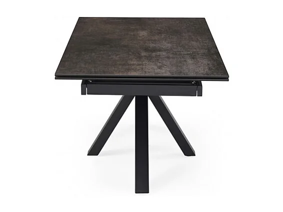 Table extensible 160/240 cm céramique gris vieilli pied croix - MAINE 04