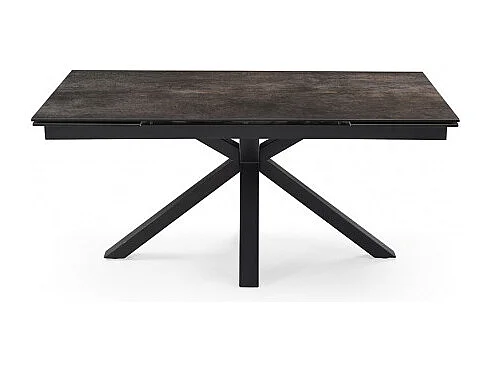 Table extensible 160/240 cm céramique gris vieilli pied croix - MAINE 04