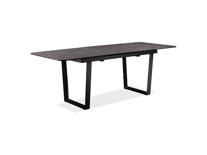 Table extensible 176/216 cm plateau céramique gris anthracite - VERONA