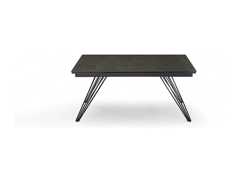 Table extensible 160/240 cm céramique gris foncé pieds filaires - UTAH 01
