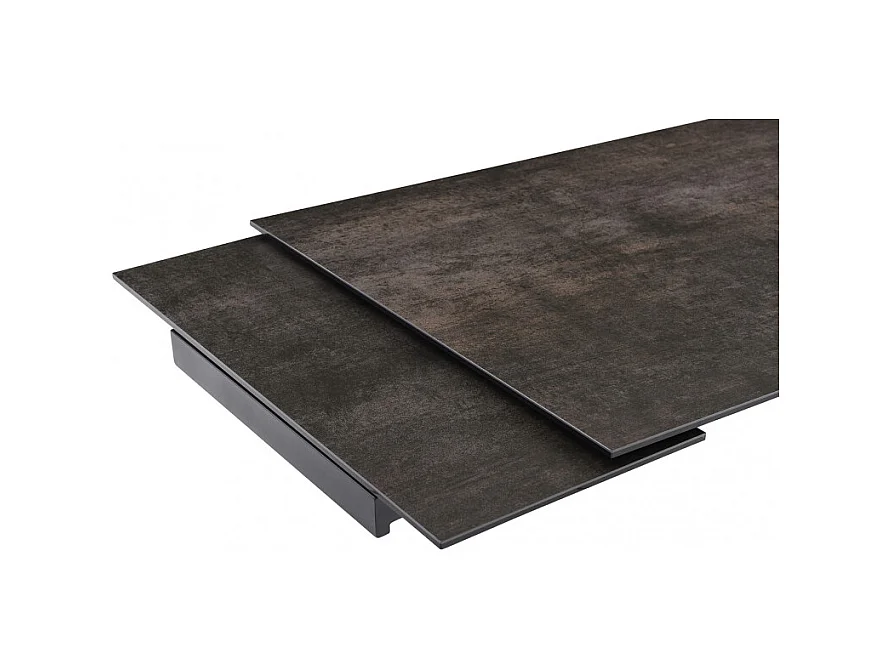 Table extensible 160/240 cm céramique gris vieilli pieds filaires - MAINE 01