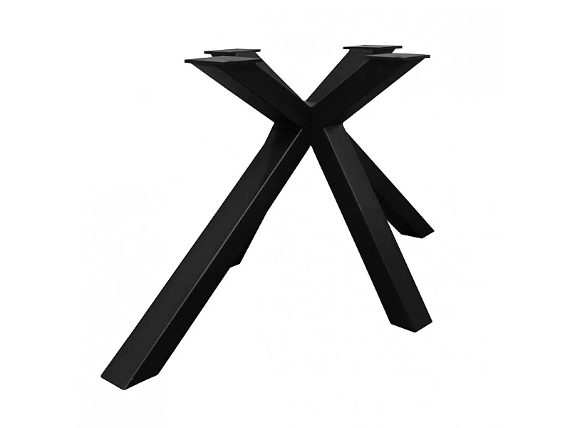 Pied de table de repas métal noir design croix H.65 cm - 04