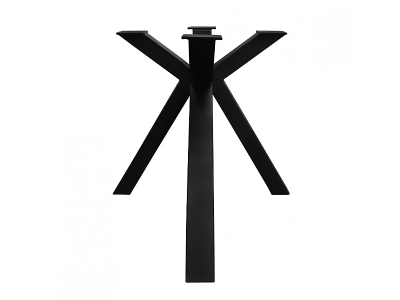 Pied de table de repas métal noir design croix H.65 cm - 04