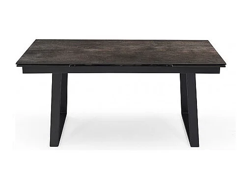 Table extensible 160/240 cm céramique gris vieilli pied luge - MAINE 02
