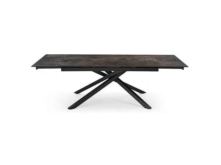 Table extensible 160/240 cm céramique gris vieilli pied torsadé - MAINE 05