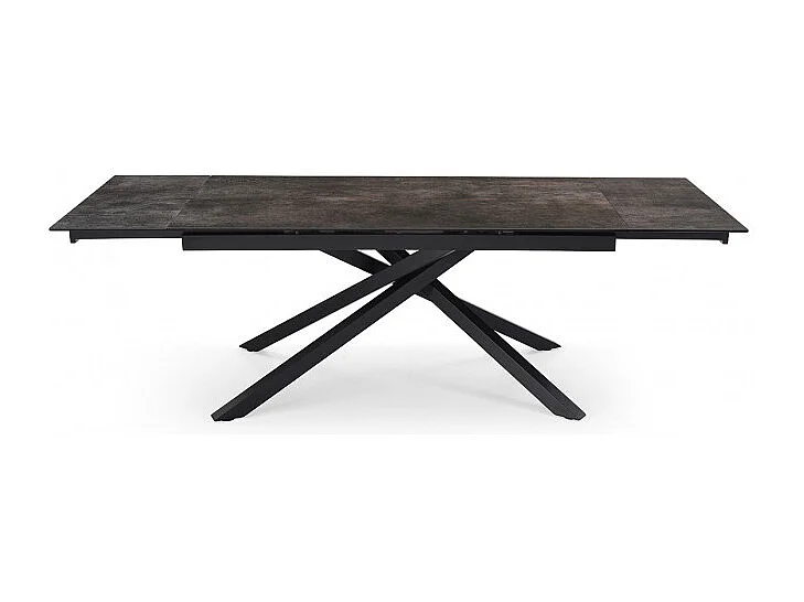 Table extensible 160/240 cm céramique gris vieilli pied torsadé - MAINE 05