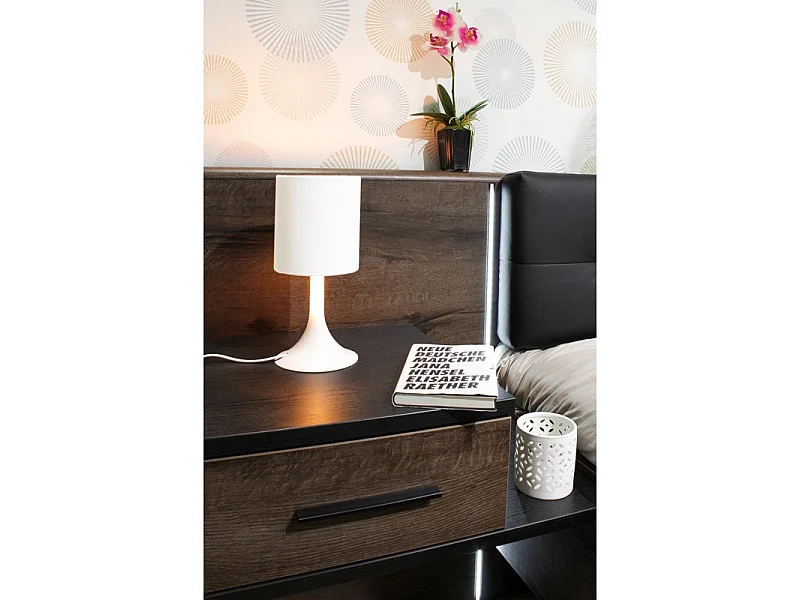 Lot de 2 petites lampes de chevet blanc et doré - SIMPLY 3729