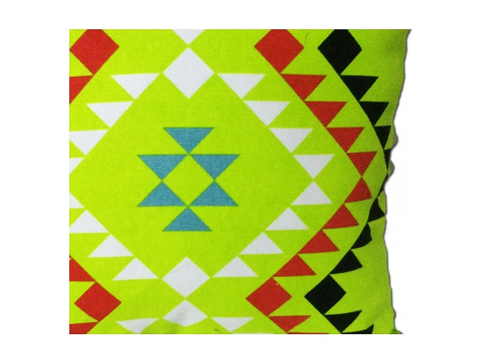 Coussin carré 45 cm avec motif tribal vert - TRIBE