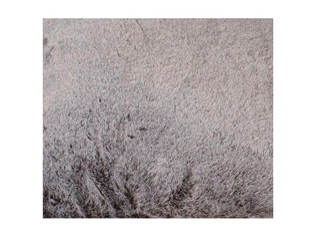 Lot 2 coussins 45 cm taupe effet fourrure doux et moelleux - DOUDOU