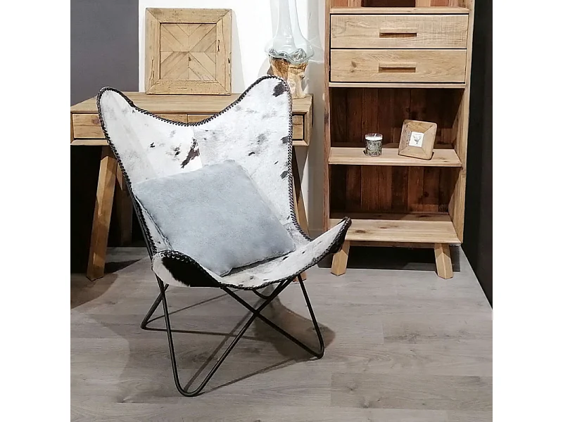 Lot de 2 coussins en fausse fourrure gris givré doux et épais - LEVY