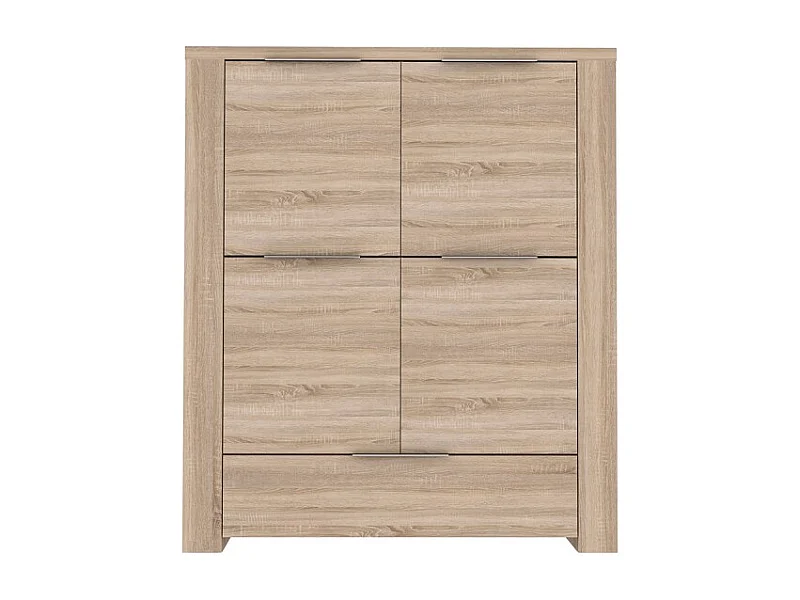 Armoirette de rangement 4 portes décor chêne clair - OPIO