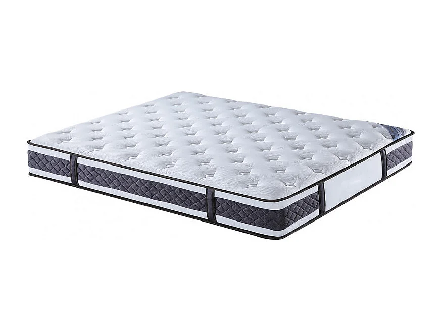 Pack lit 140 x 190 cm en simili noir + matelas - PANDORA