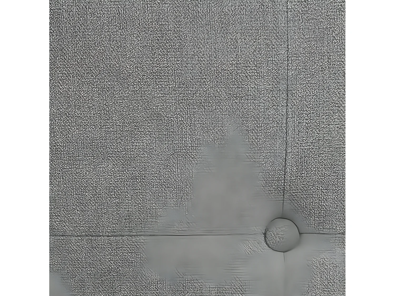 Lit double 140 x 190 cm en tissu gris + sommier fixe - BELLAGIO