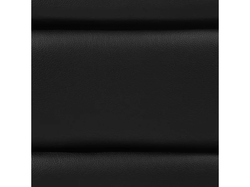 Lit double en simili noir 140 x 190 cm + sommier inclus - BALI