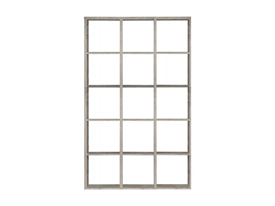 Etagère cube 15 casiers décor chêne grisé - Classico