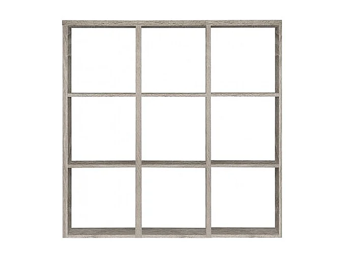 Étagère cube 9 casiers décor chêne grisé - Classico