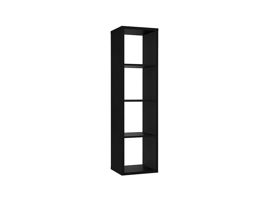 Etagère colonne 4 casiers noir mat - CLASSICO
