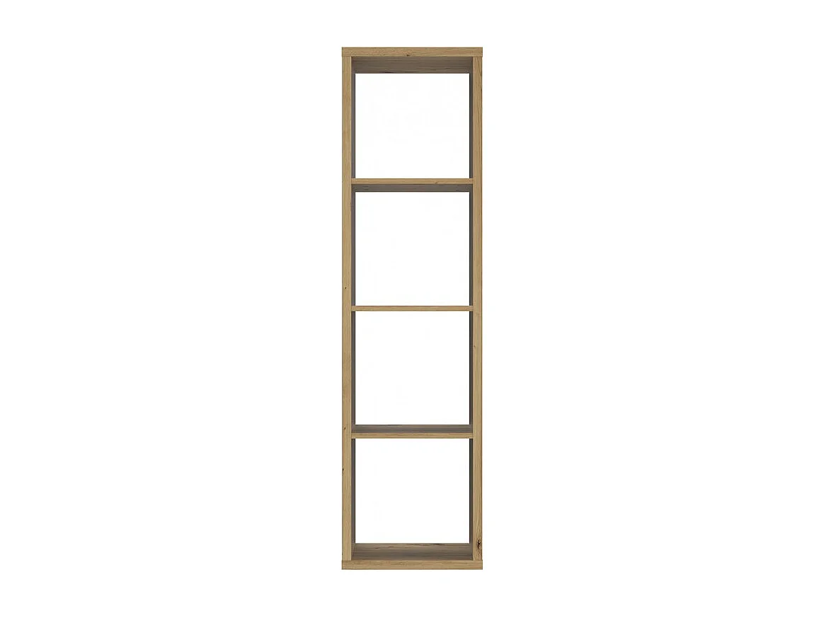 Etagère colonne 4 casiers décor bois rustique texturé - CLASSICO